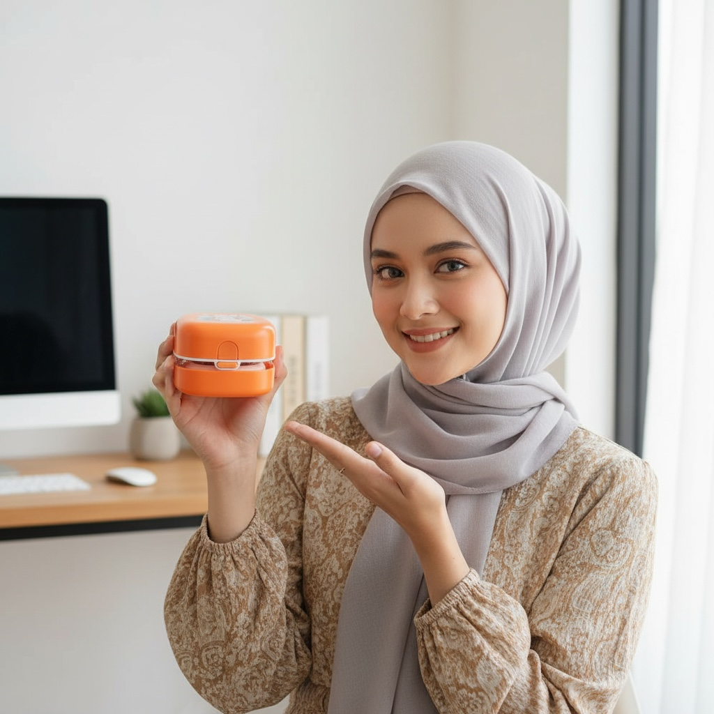 Mini Desktop Vacuum Cleaner – 360° Desk Dust Collector for Office & Home