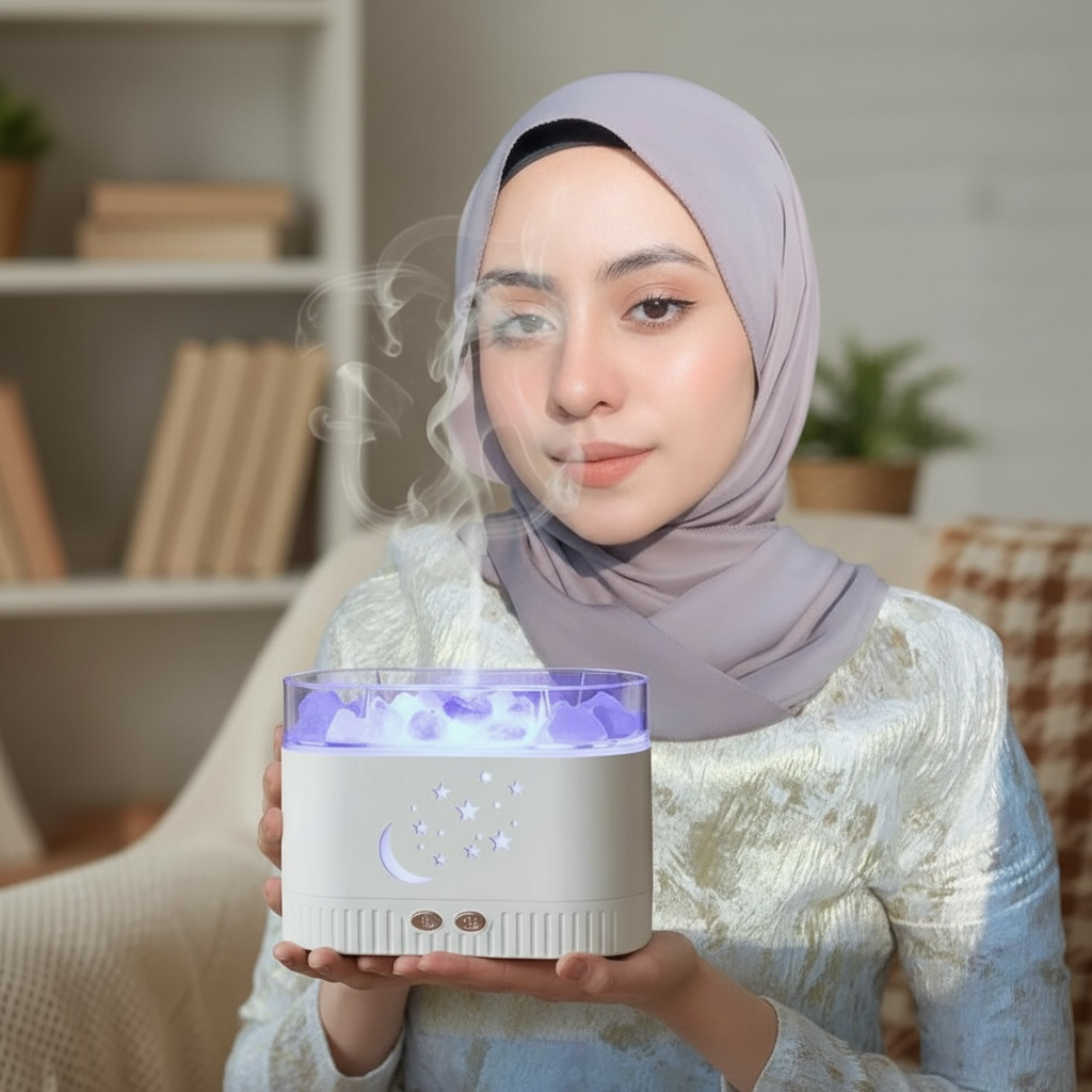 StarGlow Cool Mist Aroma Diffuser – 200ml Moon & Star Humidifier Pakistan