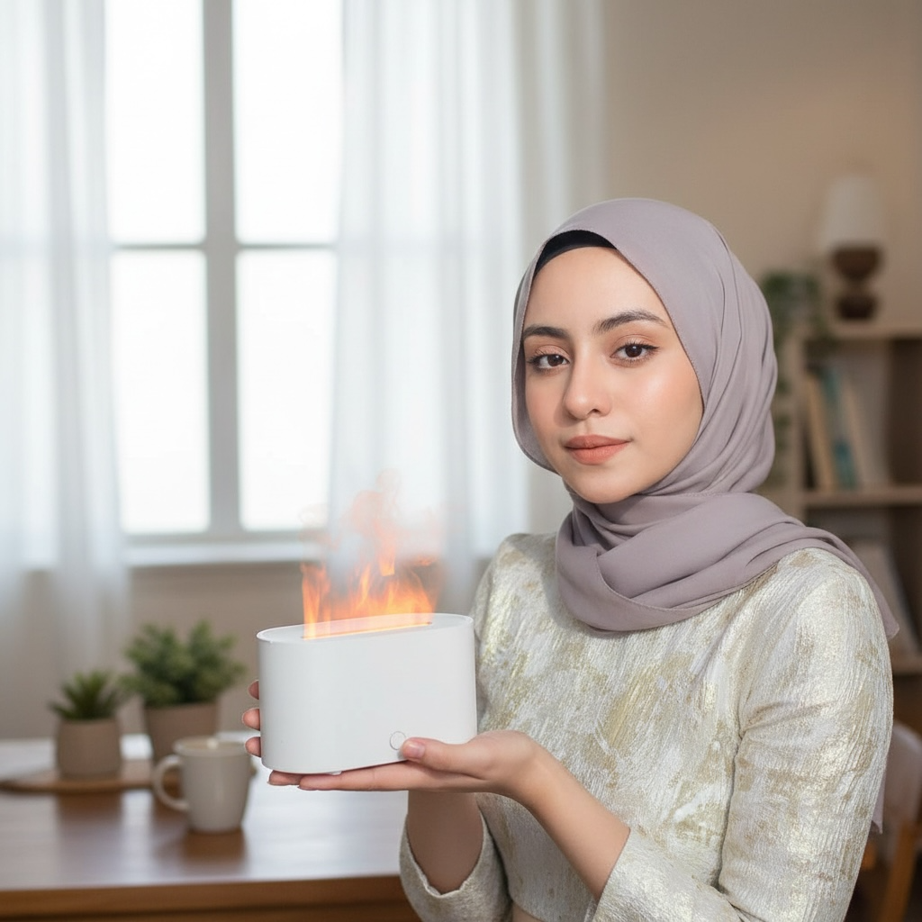 Flame Mist Humidifier – Fire Effect Aromatherapy Diffuser Pakistan