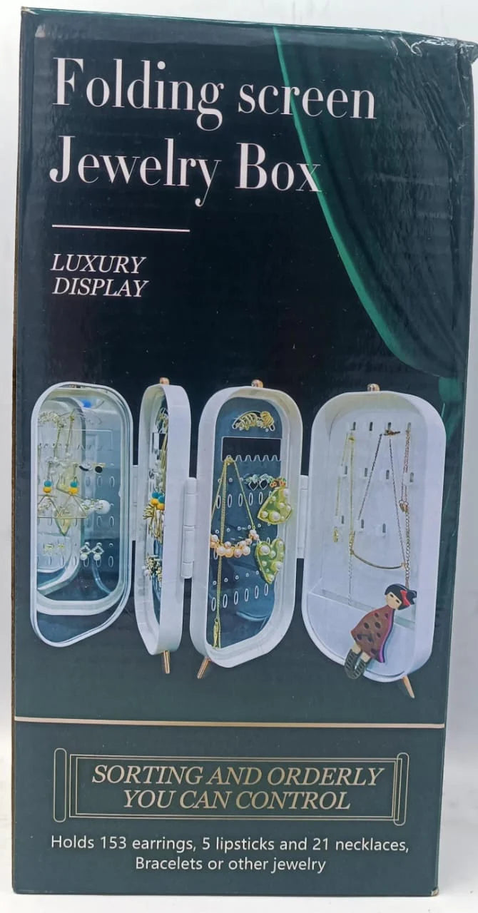 Folding Screen Jewelry Box – Space Saving Foldable Organizer for Women in Pakistan