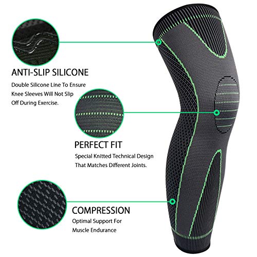 Full Leg Compression Sleeves – Knee Support & Muscle Recovery Brace (Pair)