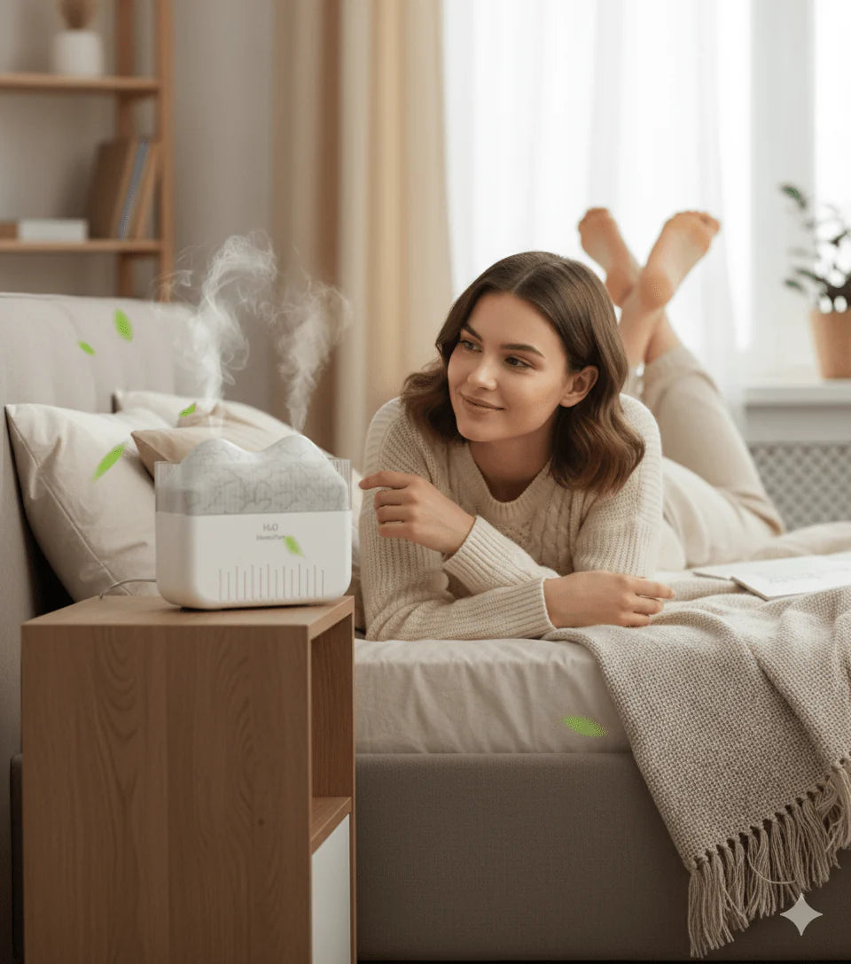 Mini Mountain Mist Humidifier – H2O Double Spray Cool Mist Diffuser Pakistan