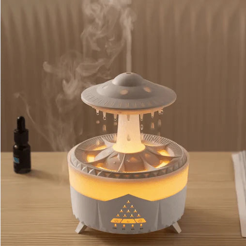 Mushroom Air Humidifier – LED Rain Cloud Aromatherapy Diffuser