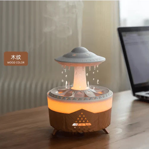 Mushroom Air Humidifier – LED Rain Cloud Aromatherapy Diffuser