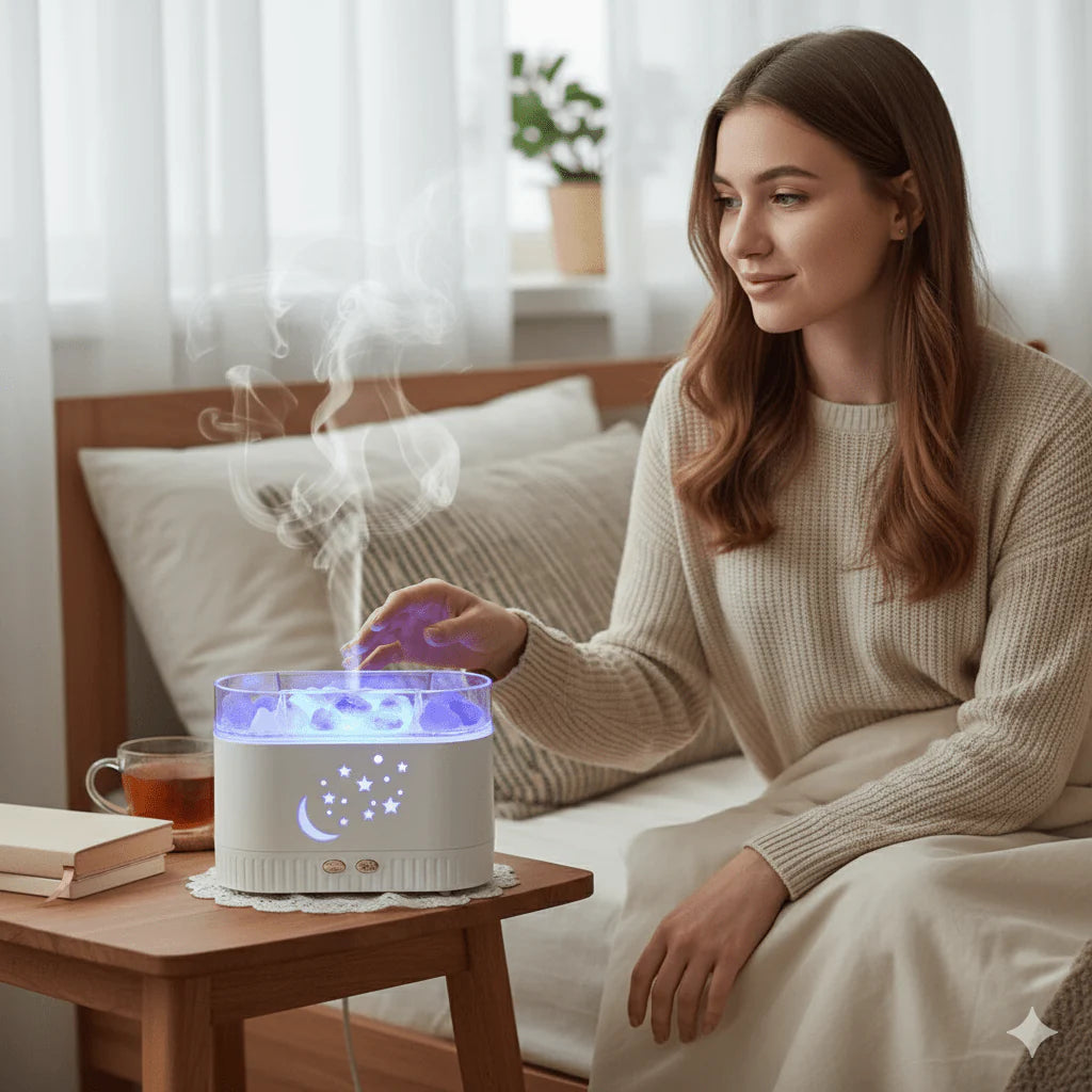 StarGlow Cool Mist Aroma Diffuser – 200ml Moon & Star Humidifier Pakistan