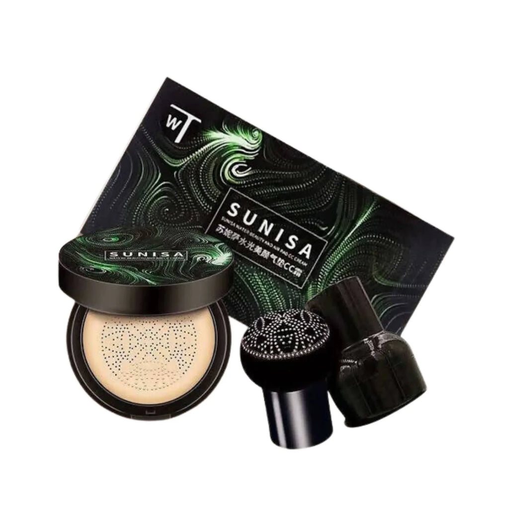 Sunisa Air Cushion CC Cream Foundation – Mushroom Puff, Light & Dark