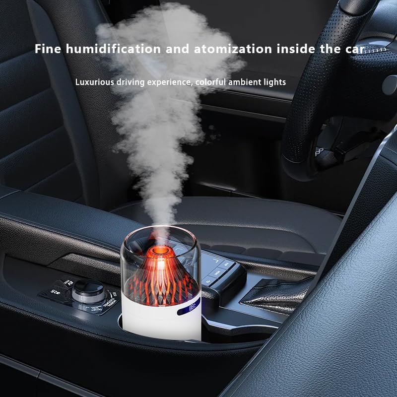 Volcano Flame Air Humidifier – LED Flame Mist & Aromatherapy | Pakistan